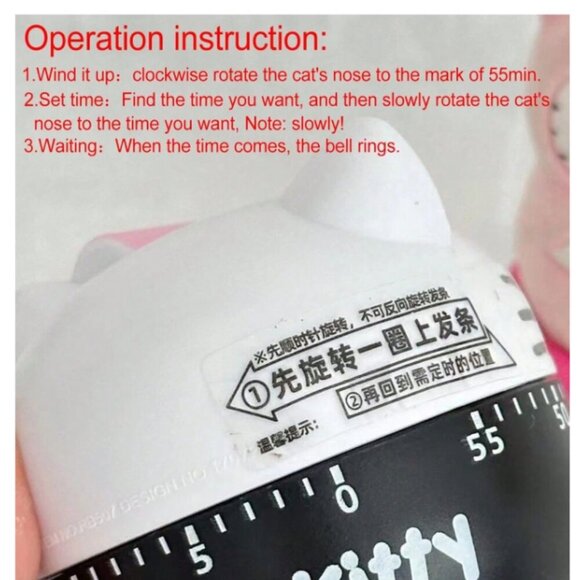 Hello Kitty Timer One Hour Mechanical NWT - Picture 2 of 3